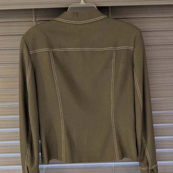 Proportion Petite Conrad C Jacket & Trouser Set Olive Green 8/10 - Picture 2 of 16